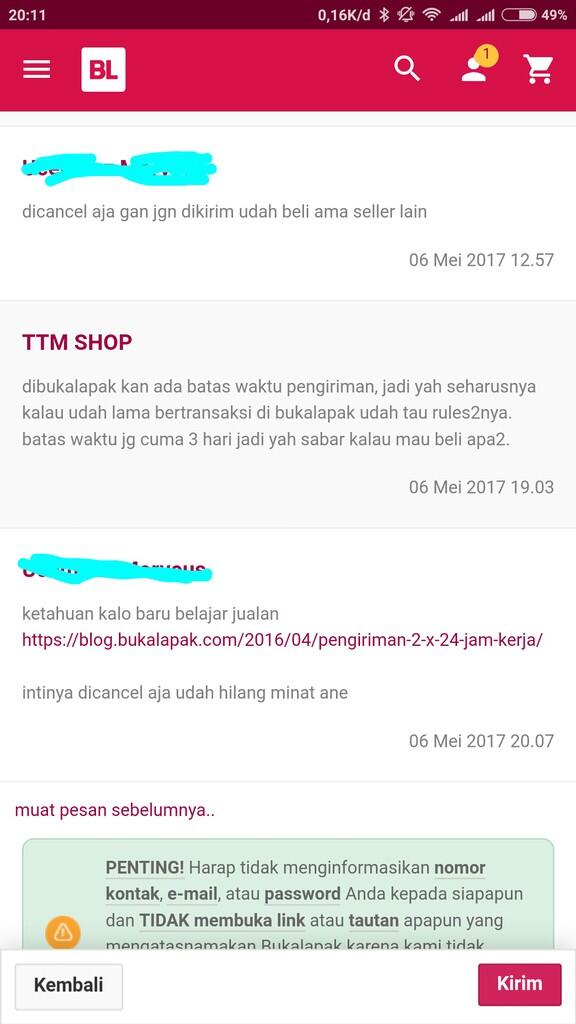 Ini Seller Goblok atau emang system bukalapak lagi Error?