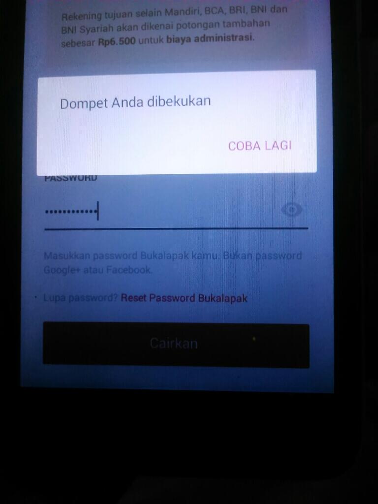 Pembekuan Dompet..tolongin Dong..master.