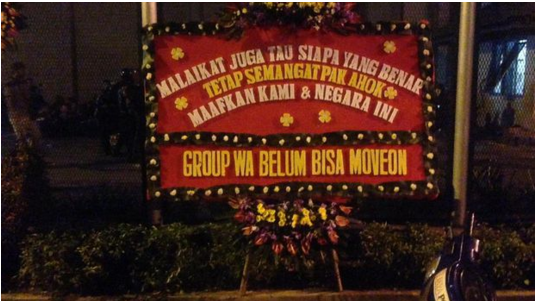 Karangan Bunga Dukungan Untuk Ahok Berdatangan di Rutan Cipinang
