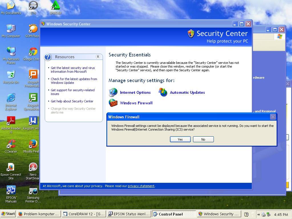 Firewall error