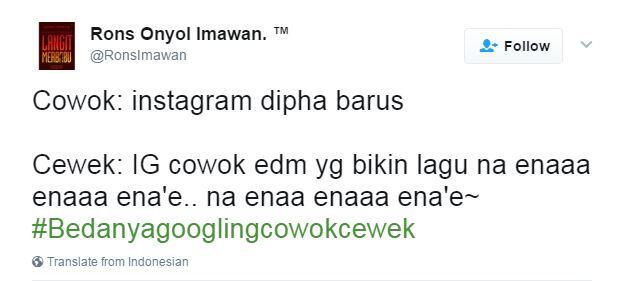 Ini lho 10 bedanya cara googlingan cewek dan cowok, kocak gan