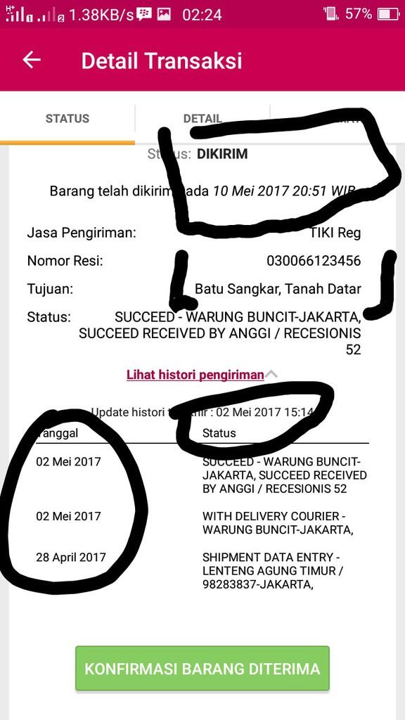 RESI BODONG BUKALAPAK