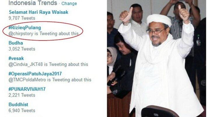 Menanti Kedatangan Rizieq, Tagar #RizieqPulang Jadi Trending Topic di Twitter