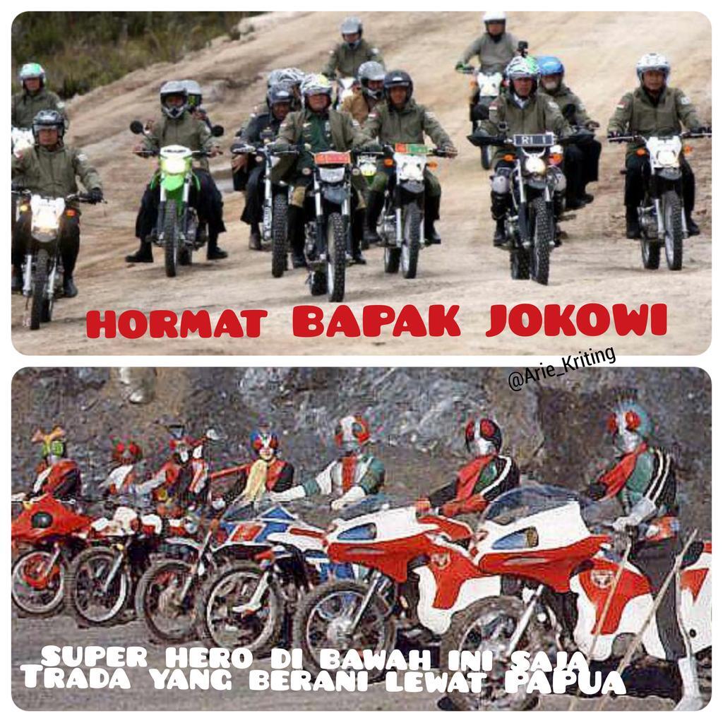 Aksi Bermotor Jokowi Jadi Bahan Meme Warganet KASKUS