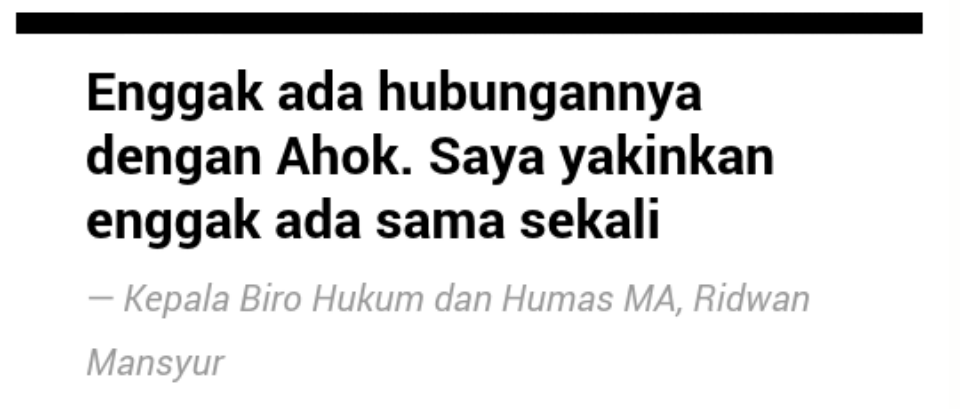 Ketua Majelis Sidang Ahok Dipromosikan, MA: Itu Reguler