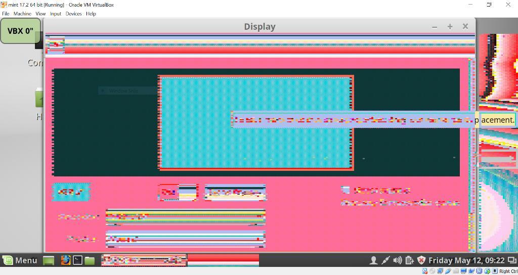 Help! linux pakai virtualbox gambar pecah2 .....