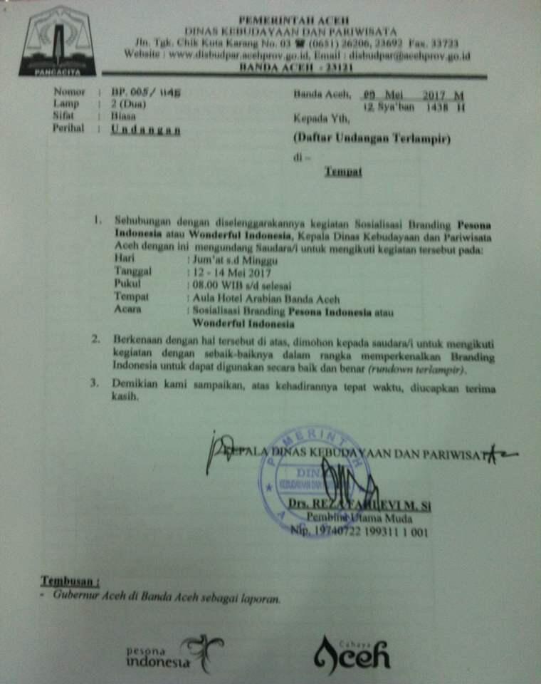 &#91;FR&#93; Sosialisasi Branding Pesona Indonesia di Aceh