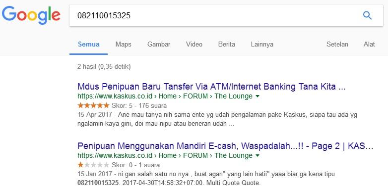 AWAS Tukang Tipu Modus Transfer Mandiri E-Cash 082110015325