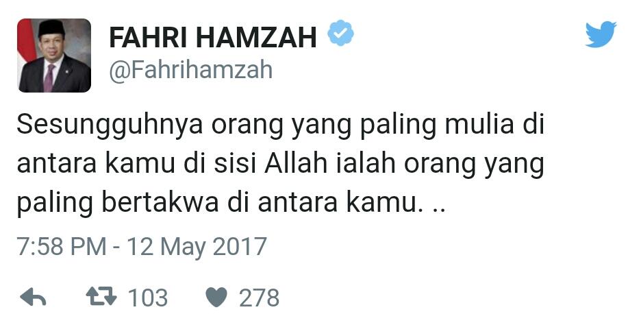 Postingan Mengejutkan Fahri Hamzah Sehari Sebelum Digeruduk Massa di Manado