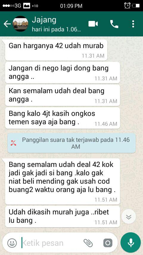 Penjual OLX Gak Sabar + No Recomen