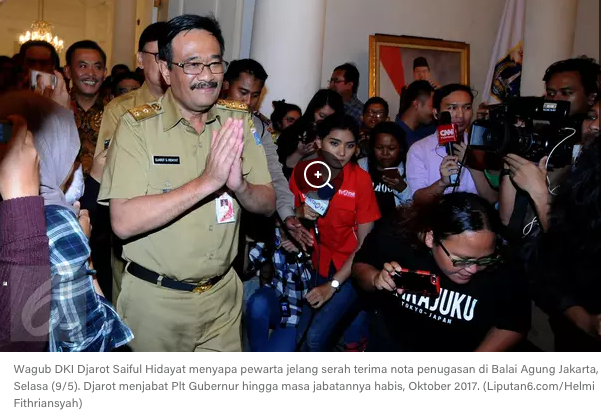 Perasaan Djarot Pimpin Jakarta Tanpa Ahok