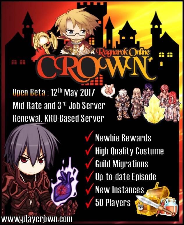 CrownRO Private Server - MidRate Renewal 175/60 - 3rd Job &#91;OBT 12 May 2017&#93;