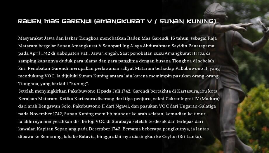 Geger Pacinan dan perang sepanjang, episode yang hilang dari buku sejarah indonesia ?