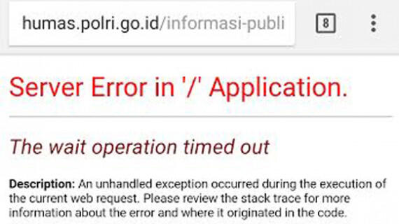 Waduh..Situs Humas Polri Kok Begini