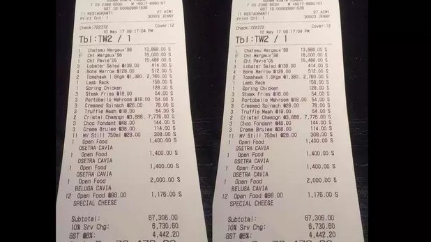 Gila, Dinner di Restoran Tagihan Mencapai Rp 240 Juta