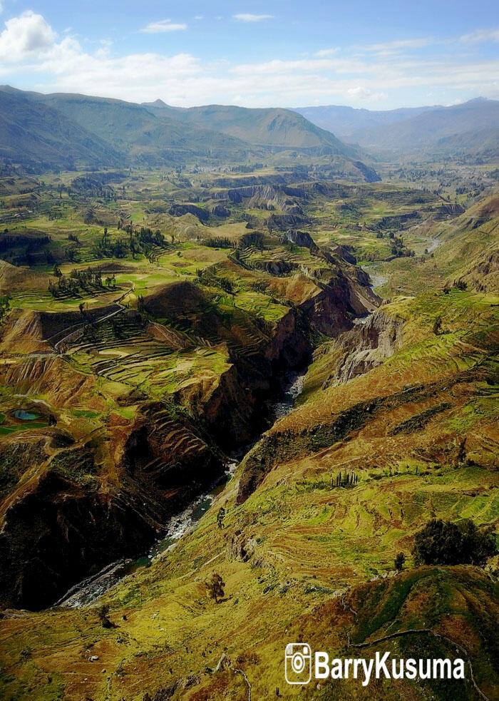 Colca Canyon, salah satu tempat terindah di Peru.