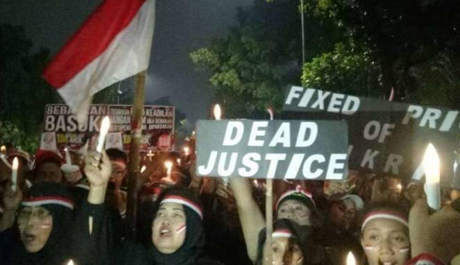 Massa Pro Ahok Kembali Gelar Aksi Bakar Lilin