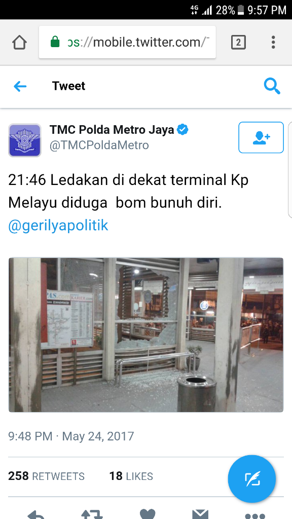 BOM MELEDAK DI KAMPUNG MELAYU