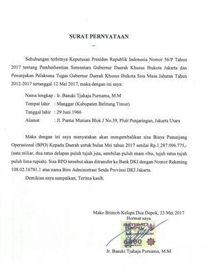 Bukan Pertama Kali Ahok Kembalikan Uang Operasional Miliaran Rupiah...