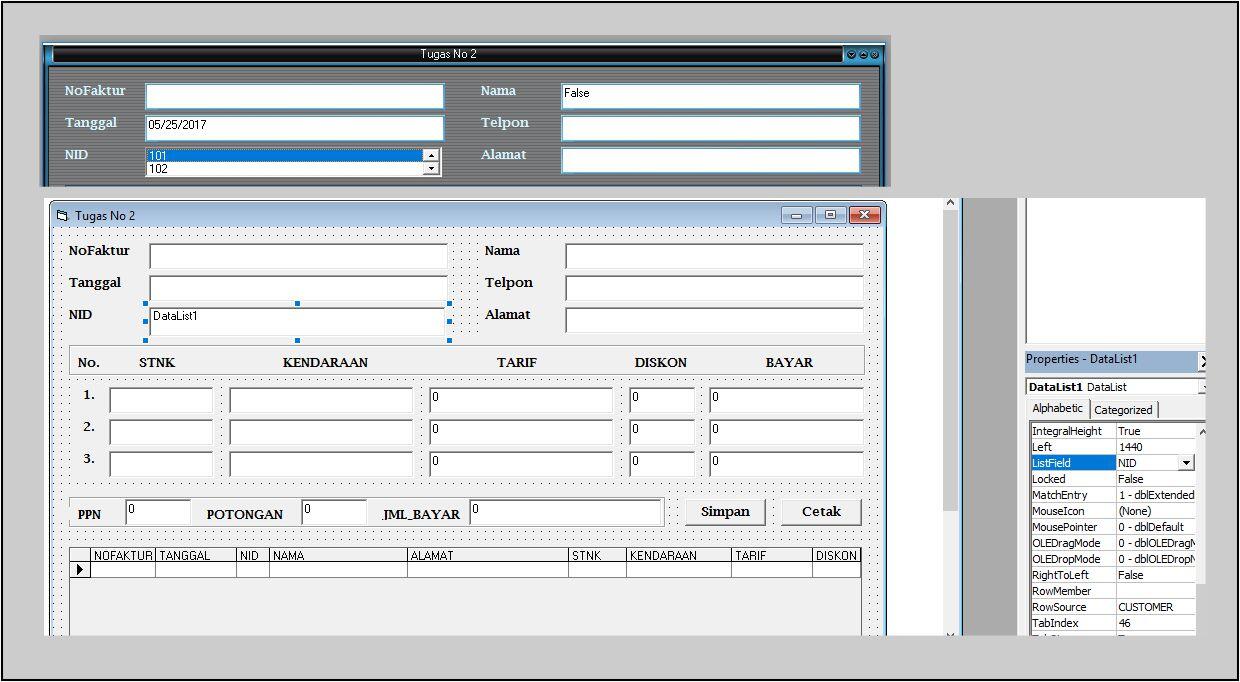 Vb6 Error on datalist data not showing on textbox