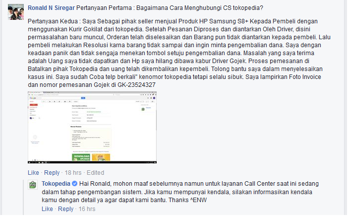 Ditujukan Untuk TOKOPEDIA dan GOJEK Indonesia