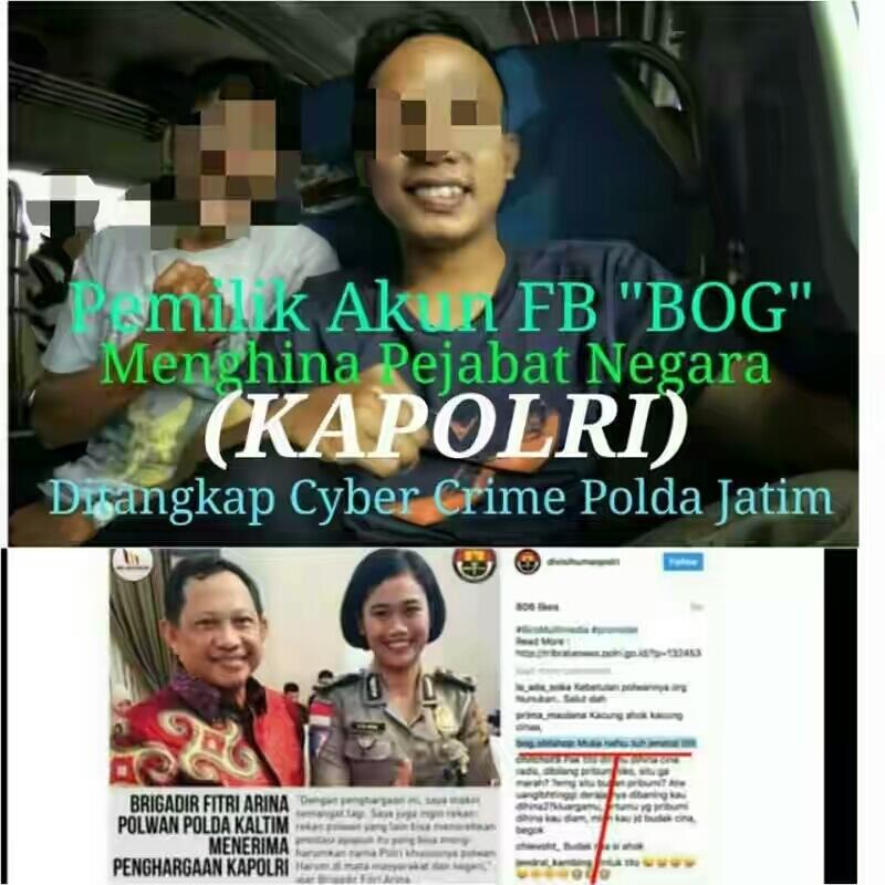 Hina Kapolri, Pemuda Bangkalan Diciduk Tim Cyber Crime