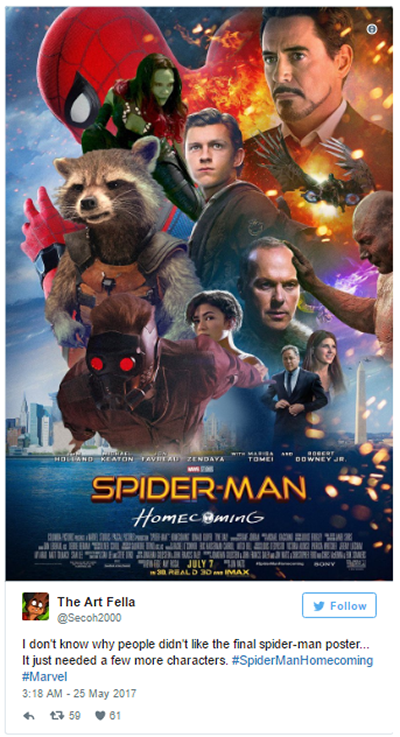 Kocak! Poster Baru Spider-Man yang Kayak Sinetron Ini Banyak Diedit di Twitter