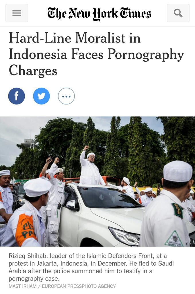 Hard-Line Moralist in Indonesia Faces Pornography Charges 