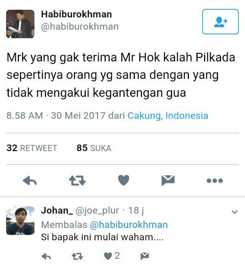 Habiburokhman: Yang Tak Terima Mr Hok Kalah di Pilkada, Sepertinya...