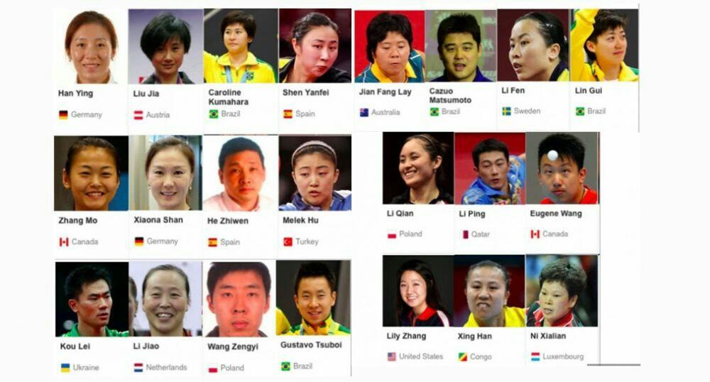 Atlet Tenis Meja dari berbagai Negara ini semua kelahiran China,wow!