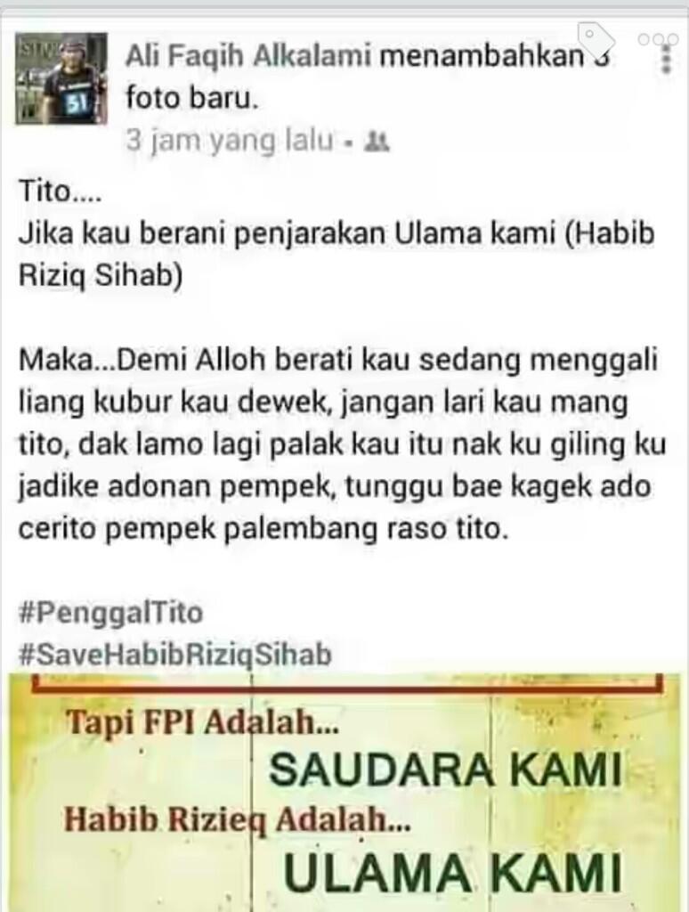 Pria Lampung Ancam Jadikan Kapolri Pempek Sempat Berkelit