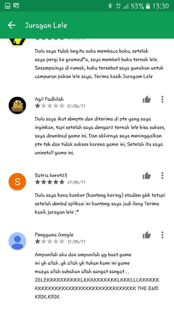 Game Ternak Lele Di Playstore (NB : Agak Gak Penting Tapi Mau Ngakak)