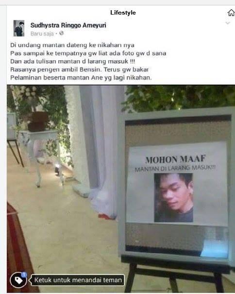 Datang ke Nikahan Mantan, Pria Ini Kaget Fotonya Dipajang