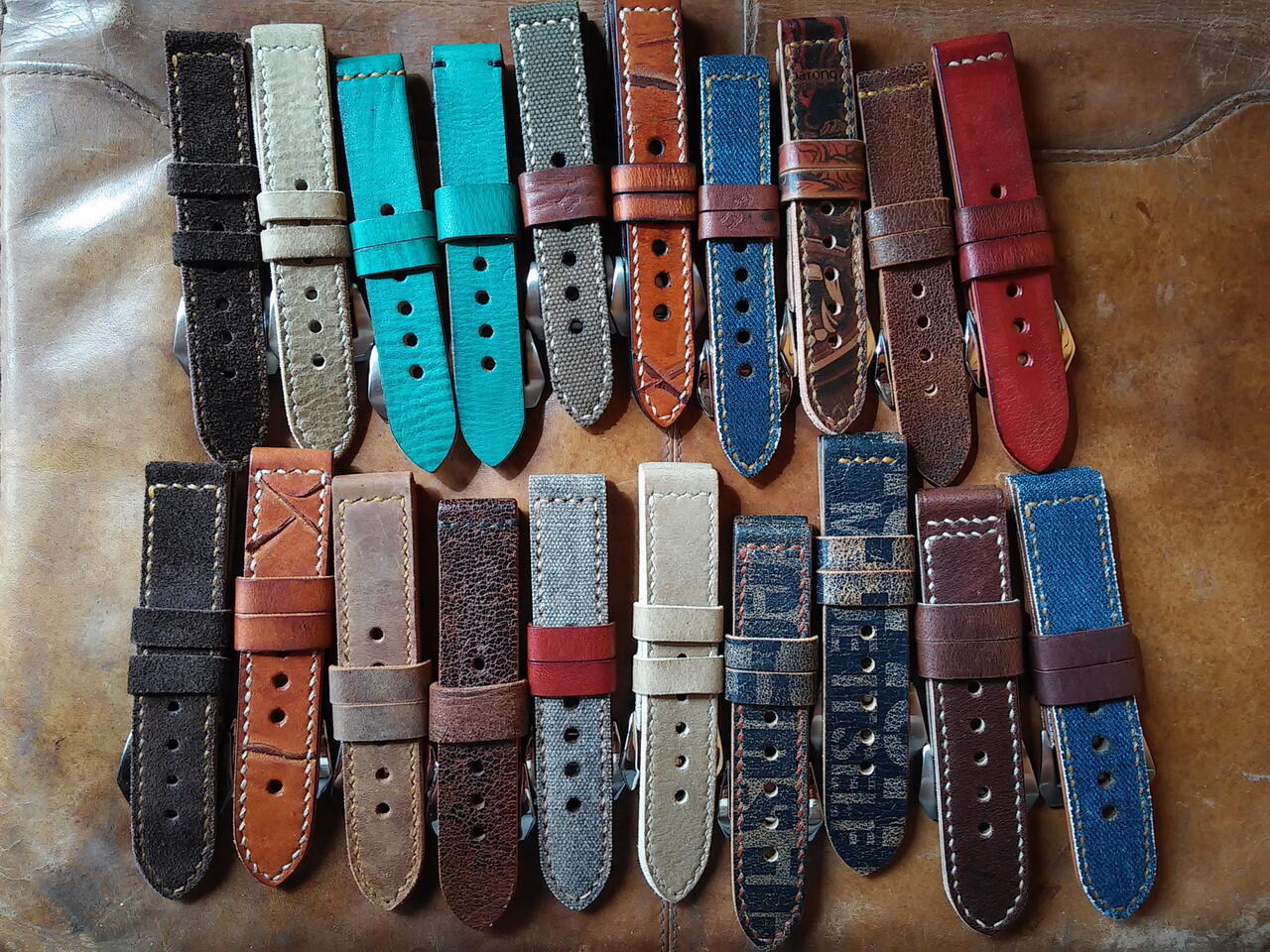(PART 54) Leather Strap Vintage size 20/22/24mm.