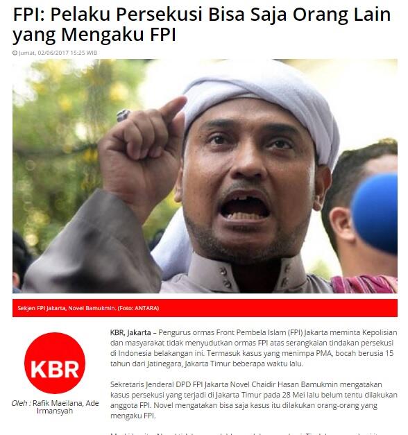 Pelaku Persekusi: Saya Anggota FPI