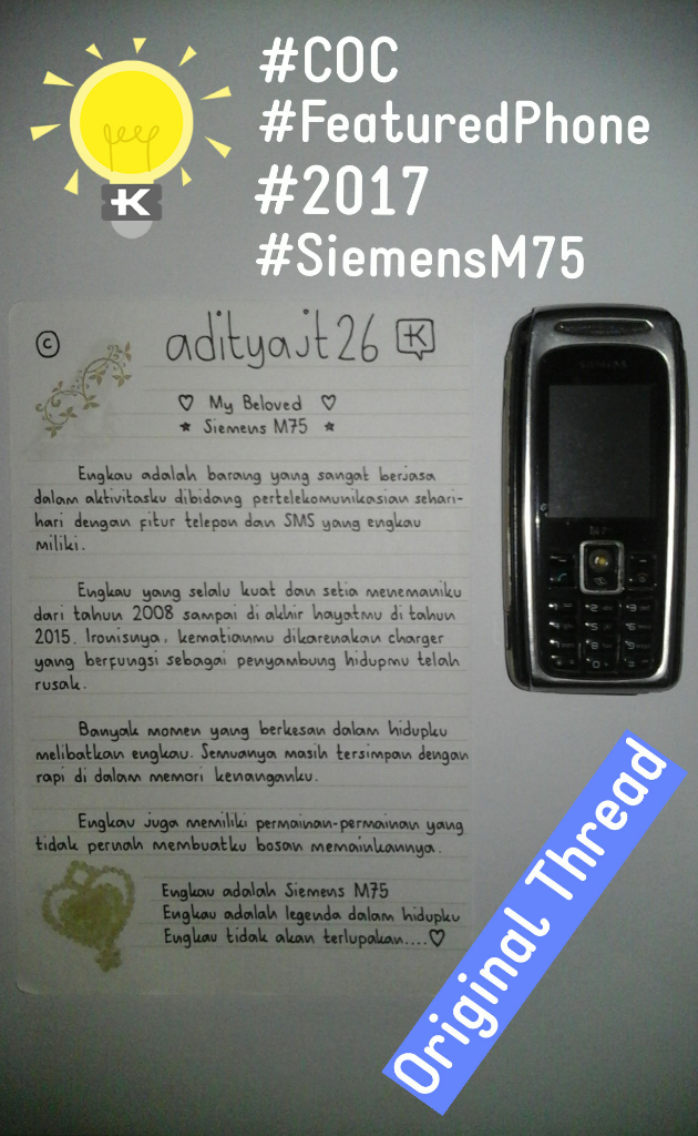 &#91;EVENT COC&#93; &#91;FEATURED PHONE&#93; My Greatest Siemens M75