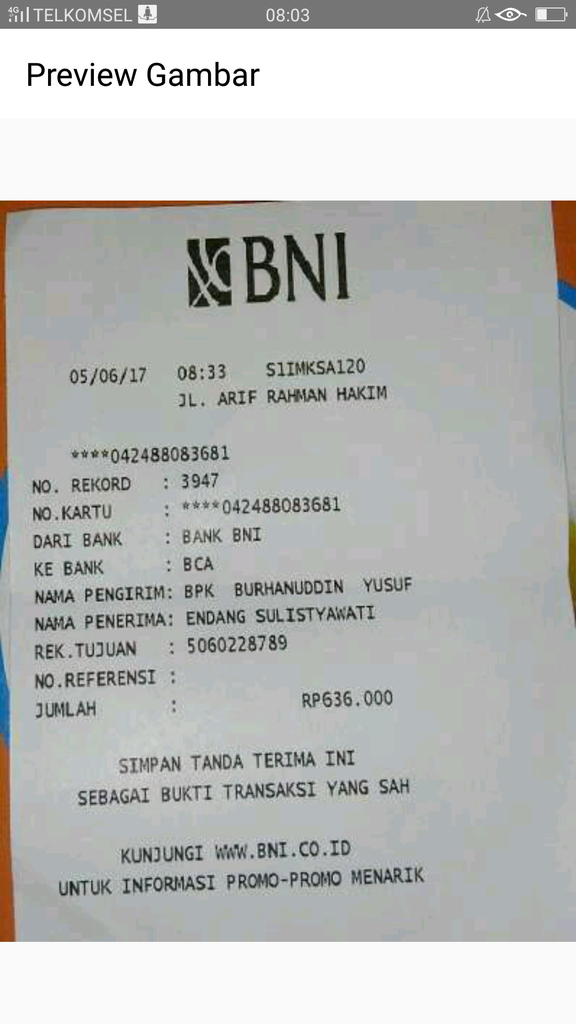 Bukti Transfer Atm Bni Asli Atau Palsu Kaskus