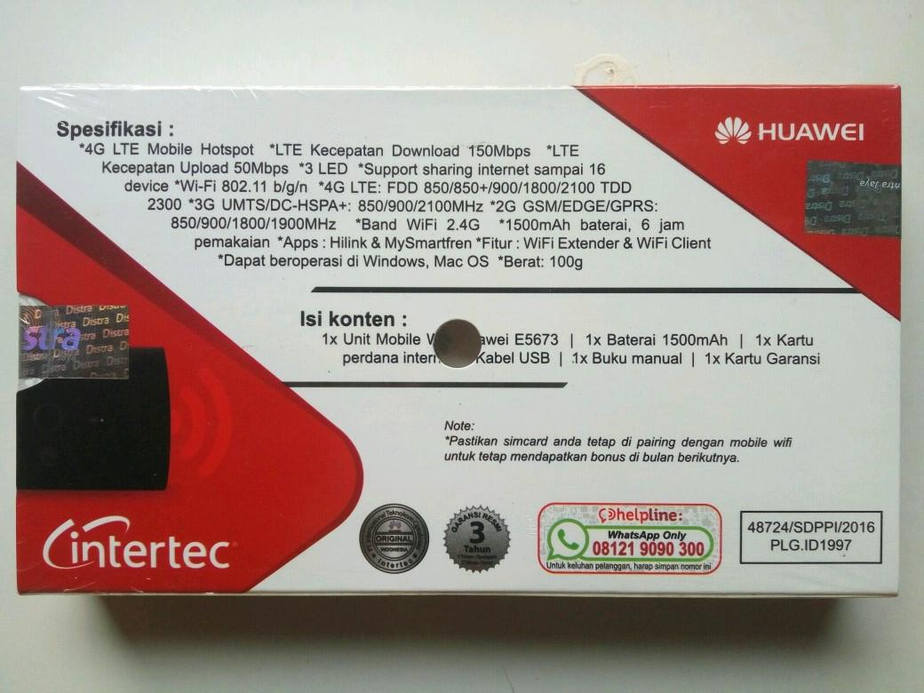 &#91;REVIEW&#93; MIFI 4G HUAWEI E5673 EXTRA KUOTA SMARTFREN 45GB UNLOCK GARANSI 3 TAHUN