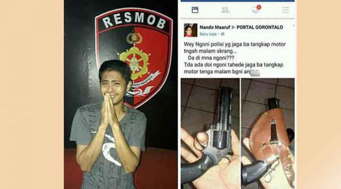 Hina Polisi di Facebook, Remaja Gorontalo Diproses Hukum