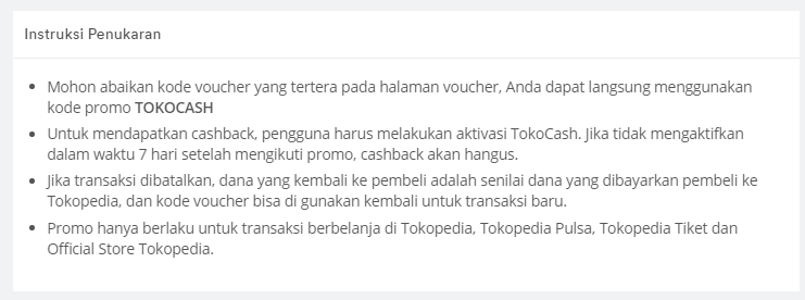 Merasa di Bohongi promo CashBack Tokopedia TOKOCASH