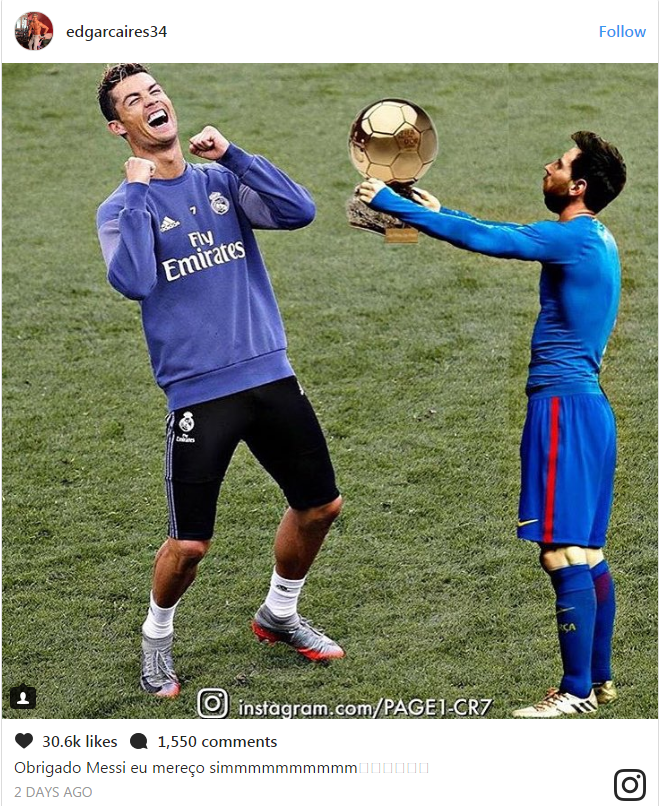 Wow, Cristiano Ronaldo 'Ngelike' Meme Mengolok Messi
