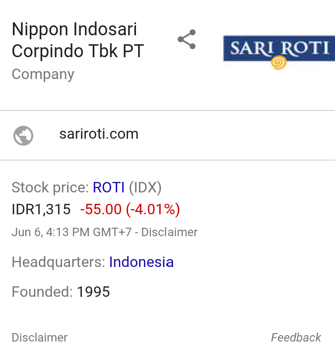 Obral Saham Buat Cari Modal, Sari Roti Bakal Lepas 1,15 Miliar Saham