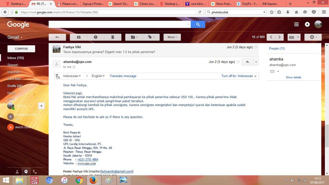 Surat Terbuka Untuk UPS Cardig International Indonesia
