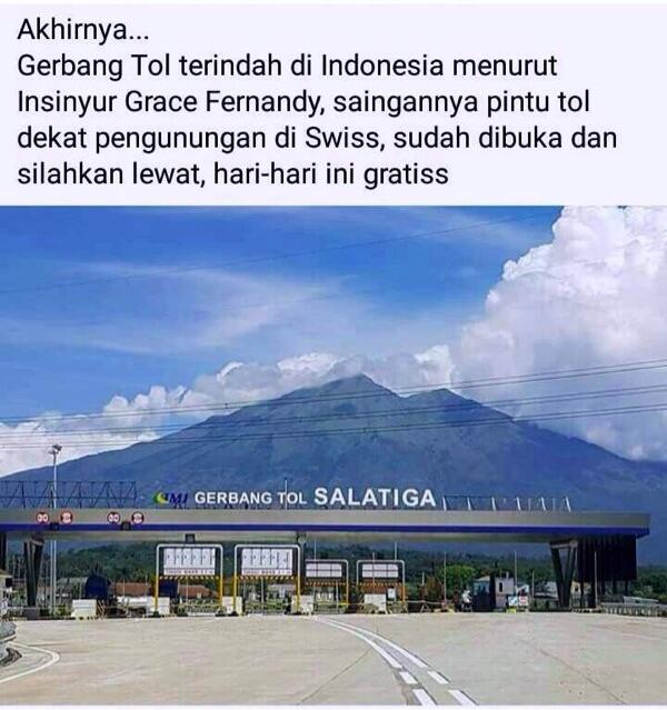 Gerbang Tol salatiga yang gak kalah keren dengan Gerbang tol di Pegunungan Swiss