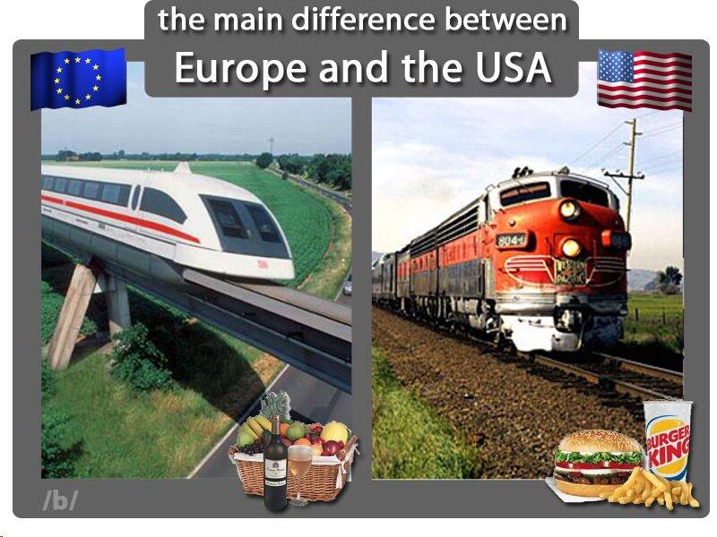 The main difference between. Difference between Europe and USA. The main difference between Europe and USA. The way between USA and Europe.