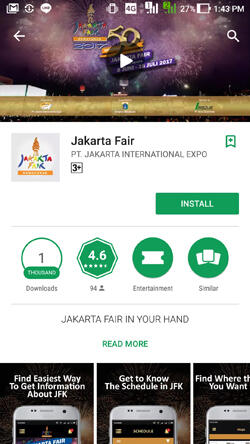 Mau Nyaman Pas ke Jakarta Fair? Download Aplikasinya Dulu Gan!