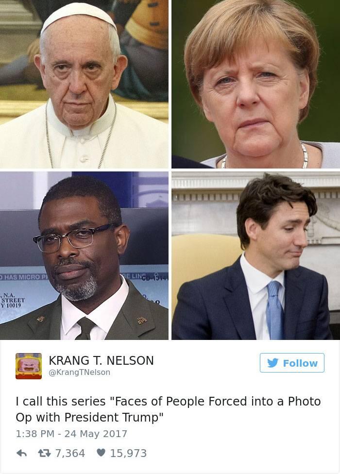 Ada Yang Aneh Dari Photo Pertemuan Donald Trump dan Paus Fransiskus
