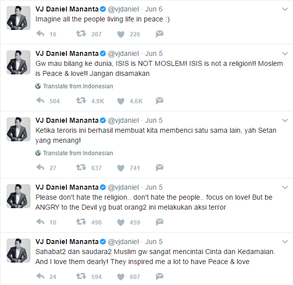 Saat Daniel Mananta Resah dan Berkicau Tentang Islam