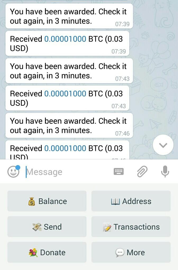1000 satoshi bitcoin / btc per 3 menit no hoax via telegram 