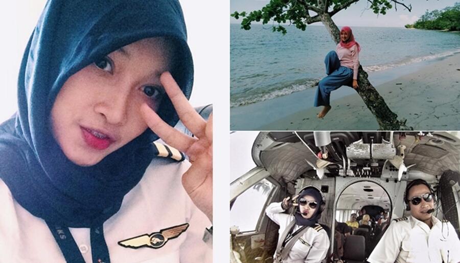 8 Pilot Indonesia berhijab ini cantik menawan, (Bening inside)